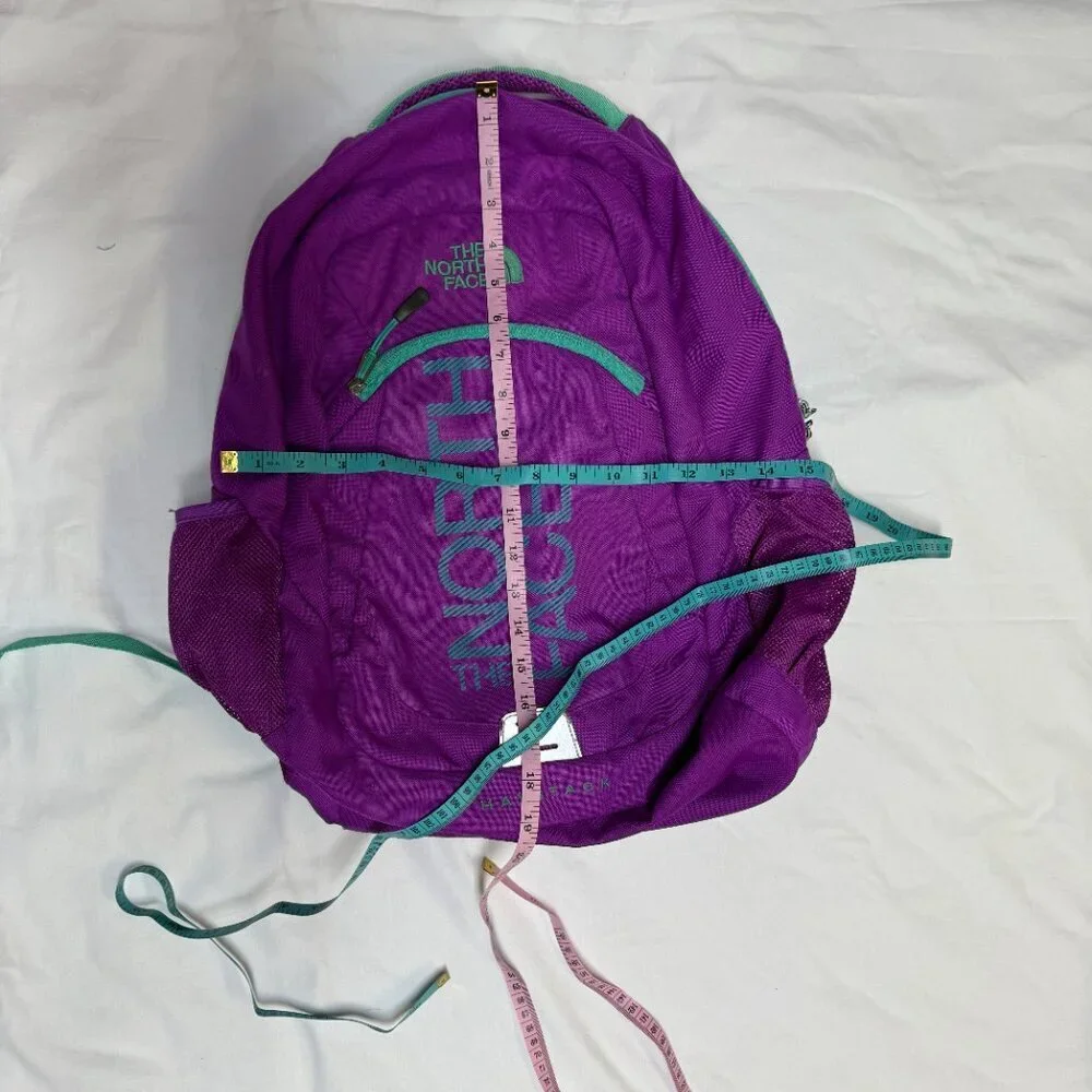 The North Face Haystack Backpack–Grape Purple with Aqua Trim–Laptop Daypack, EUC